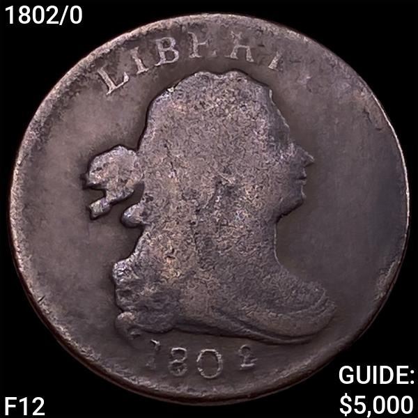 1802/0 Draped Bust Half Cent NICELY CIRCULATED