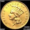 Image 1 : 1860 $3 Gold Piece UNCIRCULATED