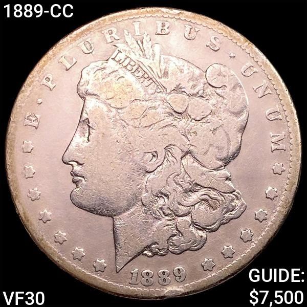 1889-CC Morgan Silver Dollar LIGHTLY CIRCULATED