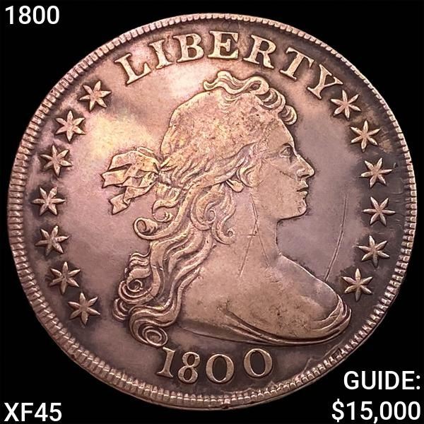 1800 Draped Bust Dollar NEARLY UNCIRCULATED