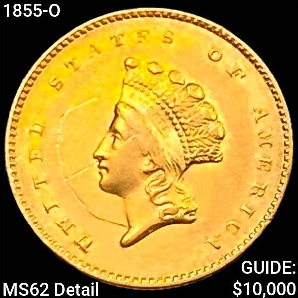 1855-O Rare Gold Dollar UNCIRCULATED