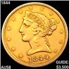Image 1 : 1844 $5 Gold Half Eagle CHOICE AU