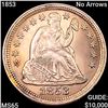 Image 1 : 1853 No Arrows Seated Liberty Dime GEM BU