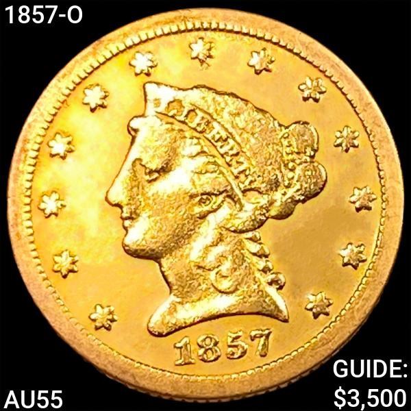 1857-O $2.50 Gold Quarter Eagle HIGH GRADE