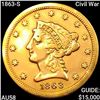 1863-S Civil War $2.50 Gold Quarter Eagle CHOICE AU