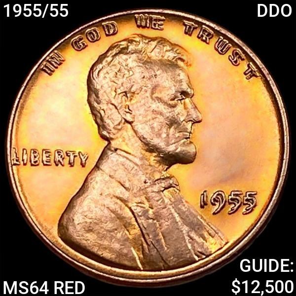 1955/55 DDO Wheat Cent CHOICE BU RD