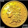1838 $5 Gold Half Eagle UNCIRCULATED