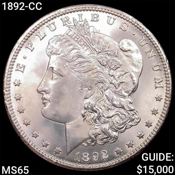 1892-CC Morgan Silver Dollar GEM BU