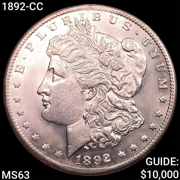 1892-CC Morgan Silver Dollar CHOICE BU