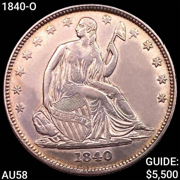 1840-O Seated Liberty Half Dollar CHOICE AU