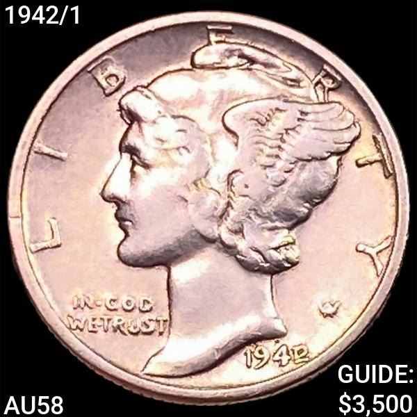 1942/1 Mercury Dime CHOICE AU