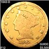 Image 1 : 1843-D $2.50 Gold Quarter Eagle NICELY CIRCULATED