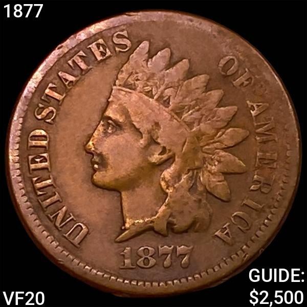 1877 Indian Head Cent LIGHTLY CIRCULATED
