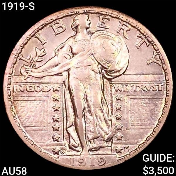 1919-S Standing Liberty Quarter CHOICE AU