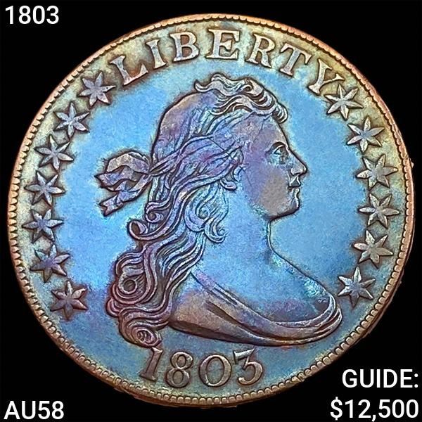 1803 Draped Bust Half Dollar CHOICE AU
