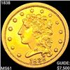 Image 1 : 1838 $2.50 Gold Quarter Eagle UNCIRCULATED