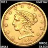Image 1 : 1861 Civil War $2.50 Gold Quarter Eagle UNCIRCULATED