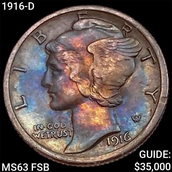 1916-D Mercury Dime CHOICE BU FSB