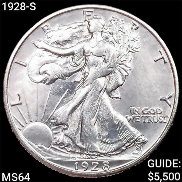 1928-S Walking Liberty Half Dollar CHOICE BU