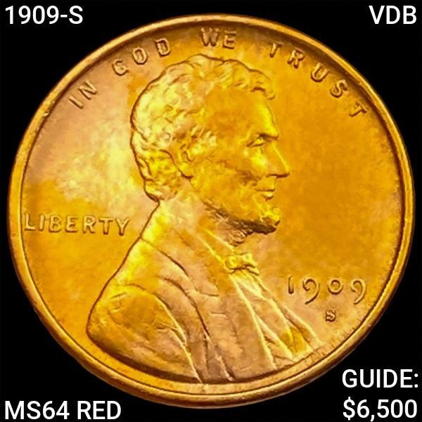 1909-S VDB Wheat Cent CHOICE BU RD