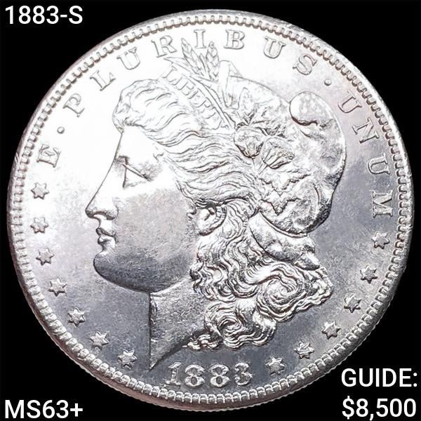 1883-S Morgan Silver Dollar CHOICE BU+