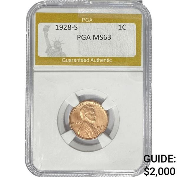1928-S Wheat Cent PGA MS63