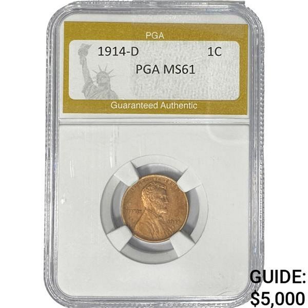1914-D Wheat Cent PGA MS61