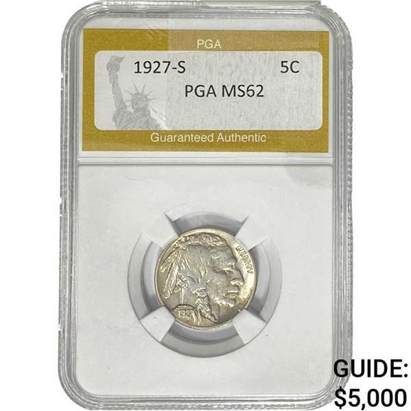 1927-S Buffalo Nickel PGA MS62