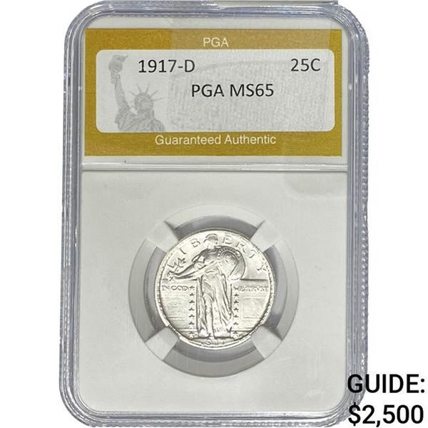 1917-D Standing Liberty Quarter PGA MS65