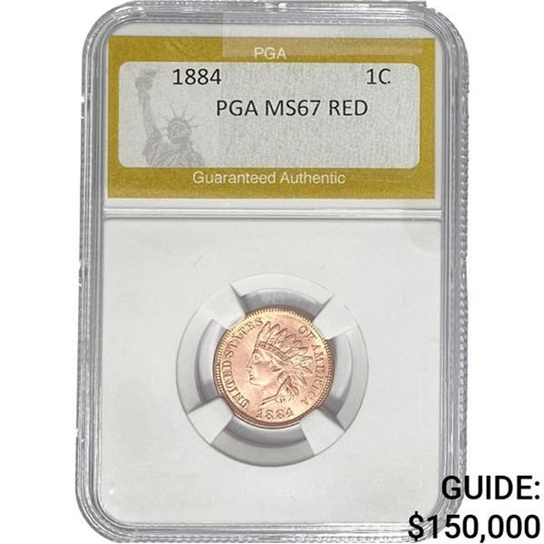 1884 Indian Head Cent PGA MS67 RED