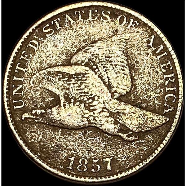 1857 Flying Eagle Cent NEARLY UNCIRCULATED