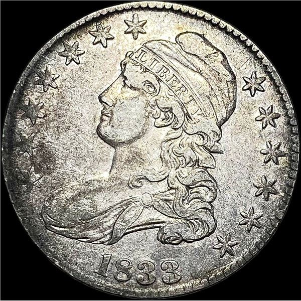 1833 Silver Capped Bust Half Dollar LIGHTLY CIRCULATED