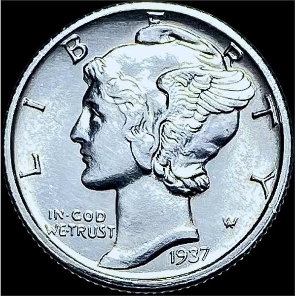 1937-D Silver Mercury Dime GEM BU