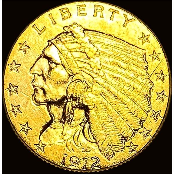 1912 Indian Head Gold $2.50 Quarter Eagle UNCIRCULATED