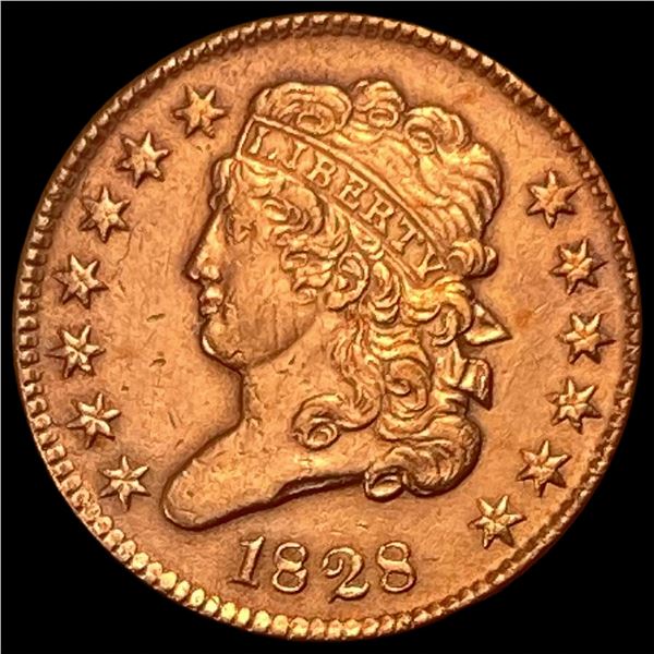 1828 Classic Head Half Cent RED CHOICE AU