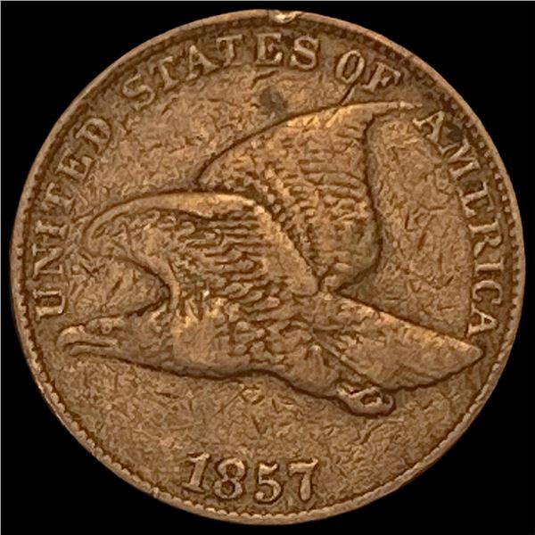 1857 Flying Eagle Cent NEARLY UNCIRCULATED
