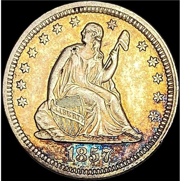 1857 Seated Liberty Quarter NEARLY UNCIRCULATED