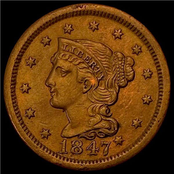 1847 Braided Hair Large Cent CHOICE AU