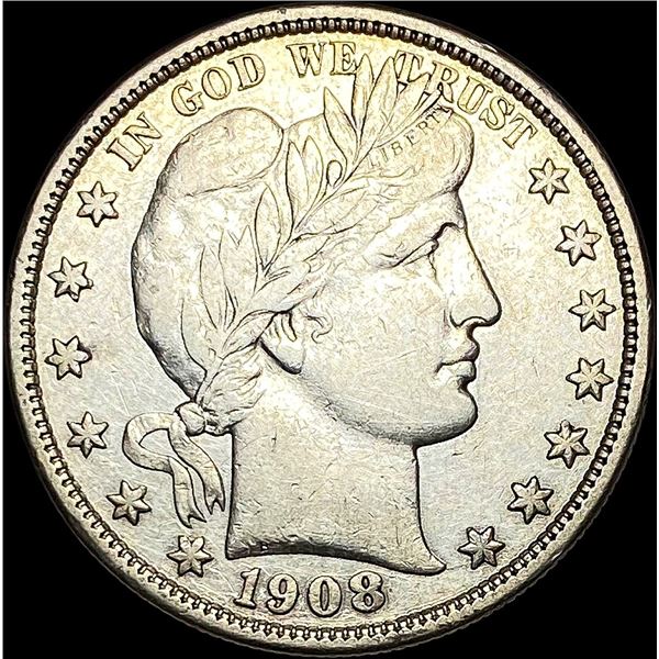1908-D Barber Silver Half Dollar CLOSELY UNCIRCULATED