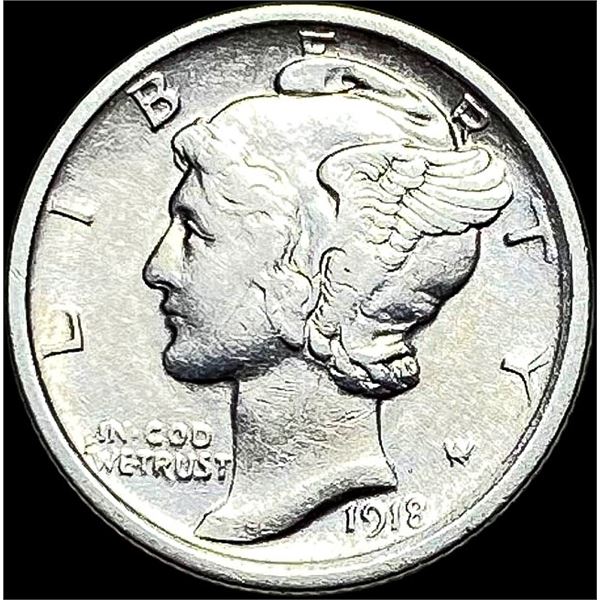 1918 Mercury Dime LIGHTLY CIRCULATED