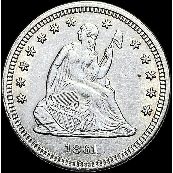 1861 Seated Liberty Quarter UNCIRCULATED
