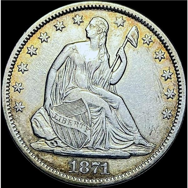 1871-S Seated Liberty Half Dollar CHOICE AU