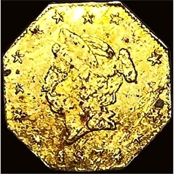 1874 California Gold 1/2 Dollar Octagonal Token HIGH