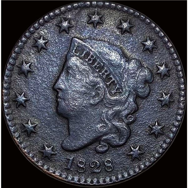 1828 Coronet Head Large Cent NEARLY UNCIRCULATED