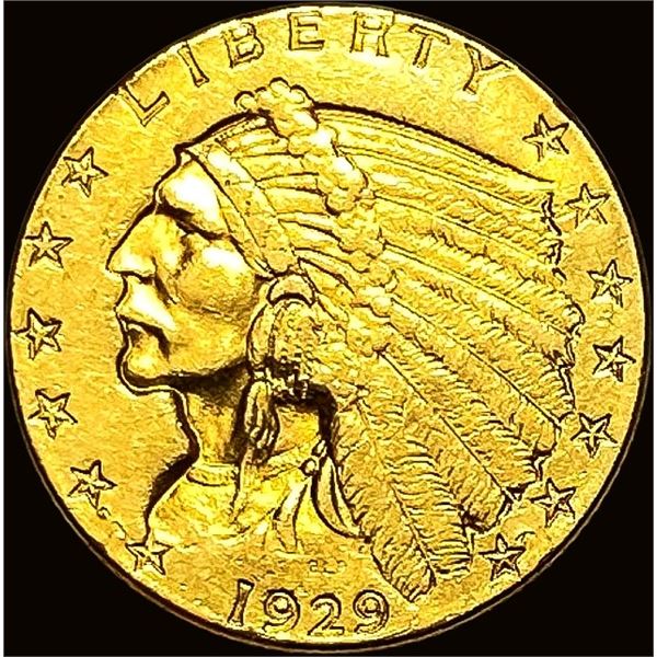 1929 Indian Head Gold $2.50 Quarter Eagle UNCIRCULATED