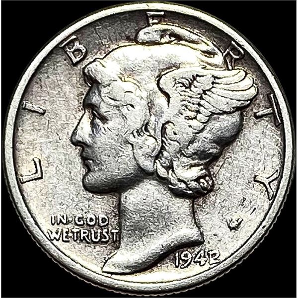 1942/41 Silver Mercury Dime NEARLY UNCIRCULATED