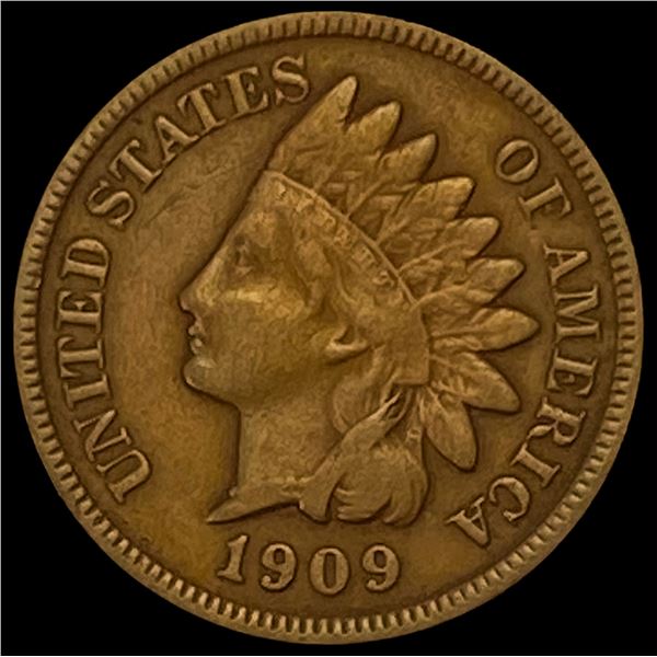 1909-S Indian Head Cent LIGHTLY CIRCULATED