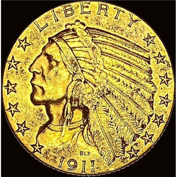 1911 Indian Head Gold Half Eagle $5 CLOSELY UNCIRCULATED