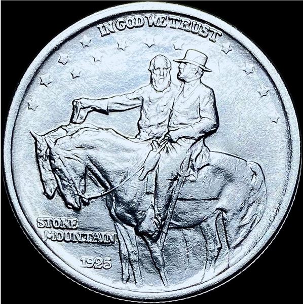1925 Silver Half Dollar Stone Mountain CHOICE AU