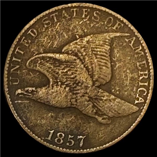 1857 Flying Eagle Cent NEARLY UNCIRCULATED
